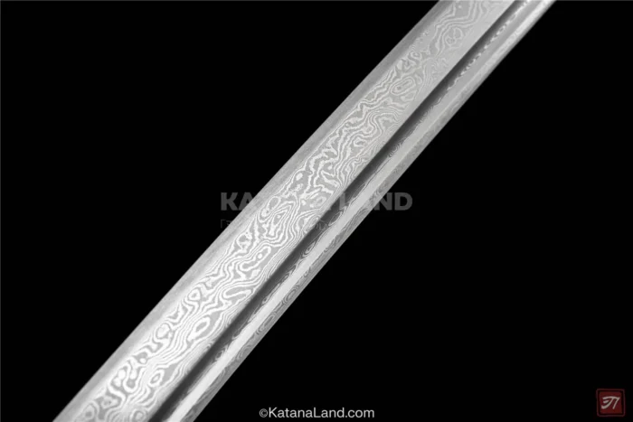 High-quality Damascus steel katana for collectors