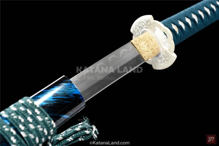 Traditional Japanese katana with unique features