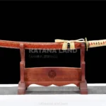 Crimson Moonblade katana with Damascus steel blade