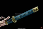 Azure Spirit Katana Featuring Traditional Hamon