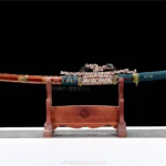Azure Spirit Katana with Medium Carbon Steel Blade
