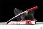 White Samurai Katana Featuring Hamon