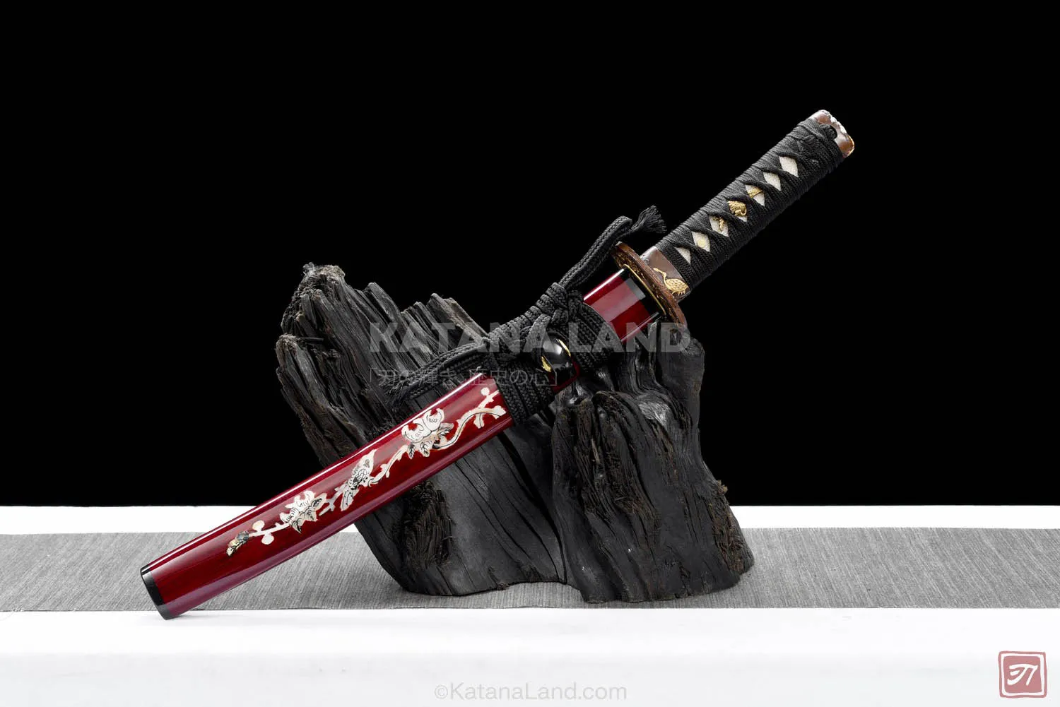 Tsurumaru Kenjiro katana with Damascus steel blade