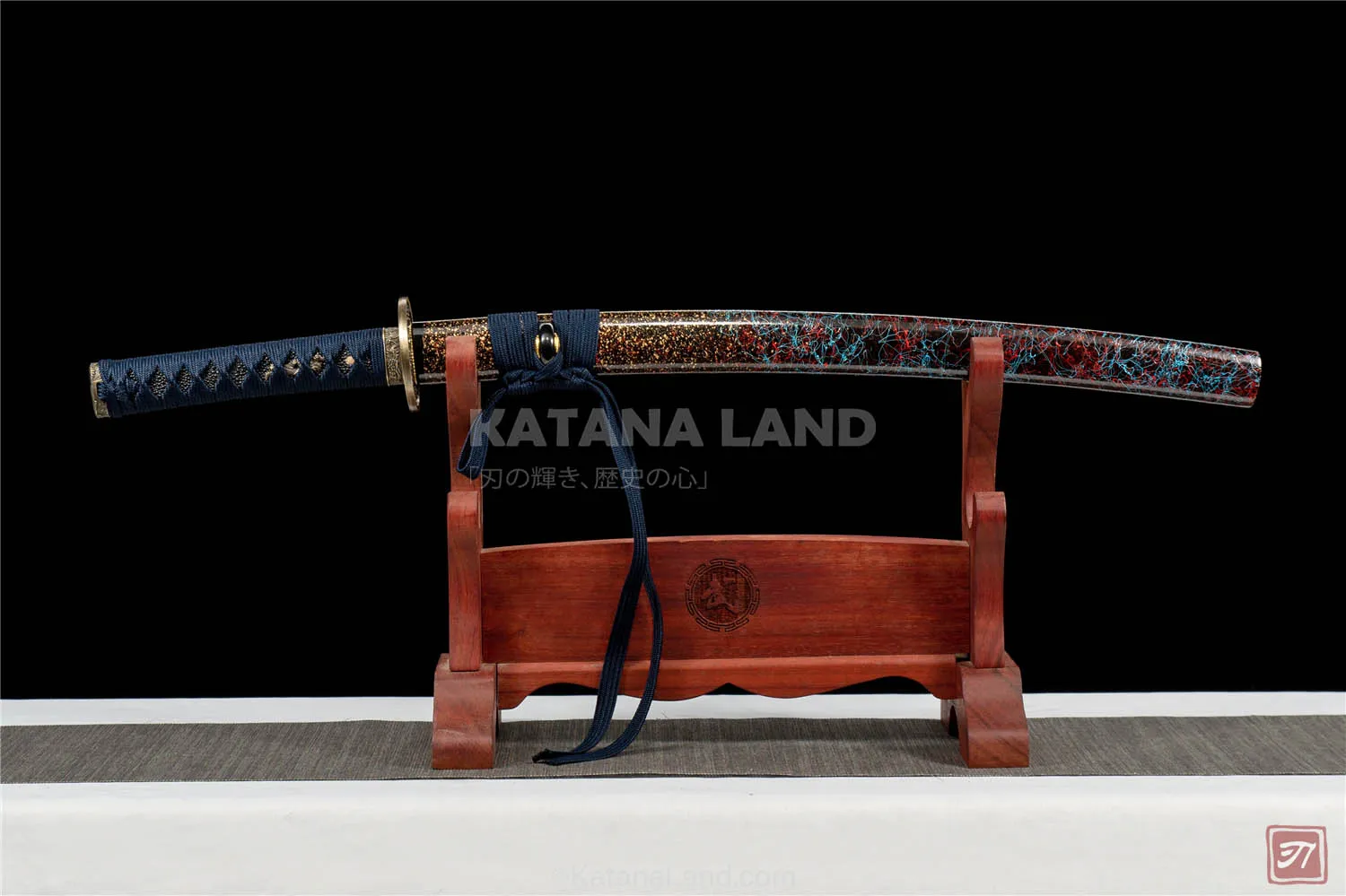 Azure Demon Wakizashi katana with manganese blade