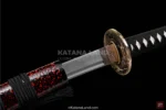 Black blade katana with intricate BO-HI