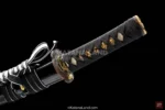 Stylish Black Katana with Hamon