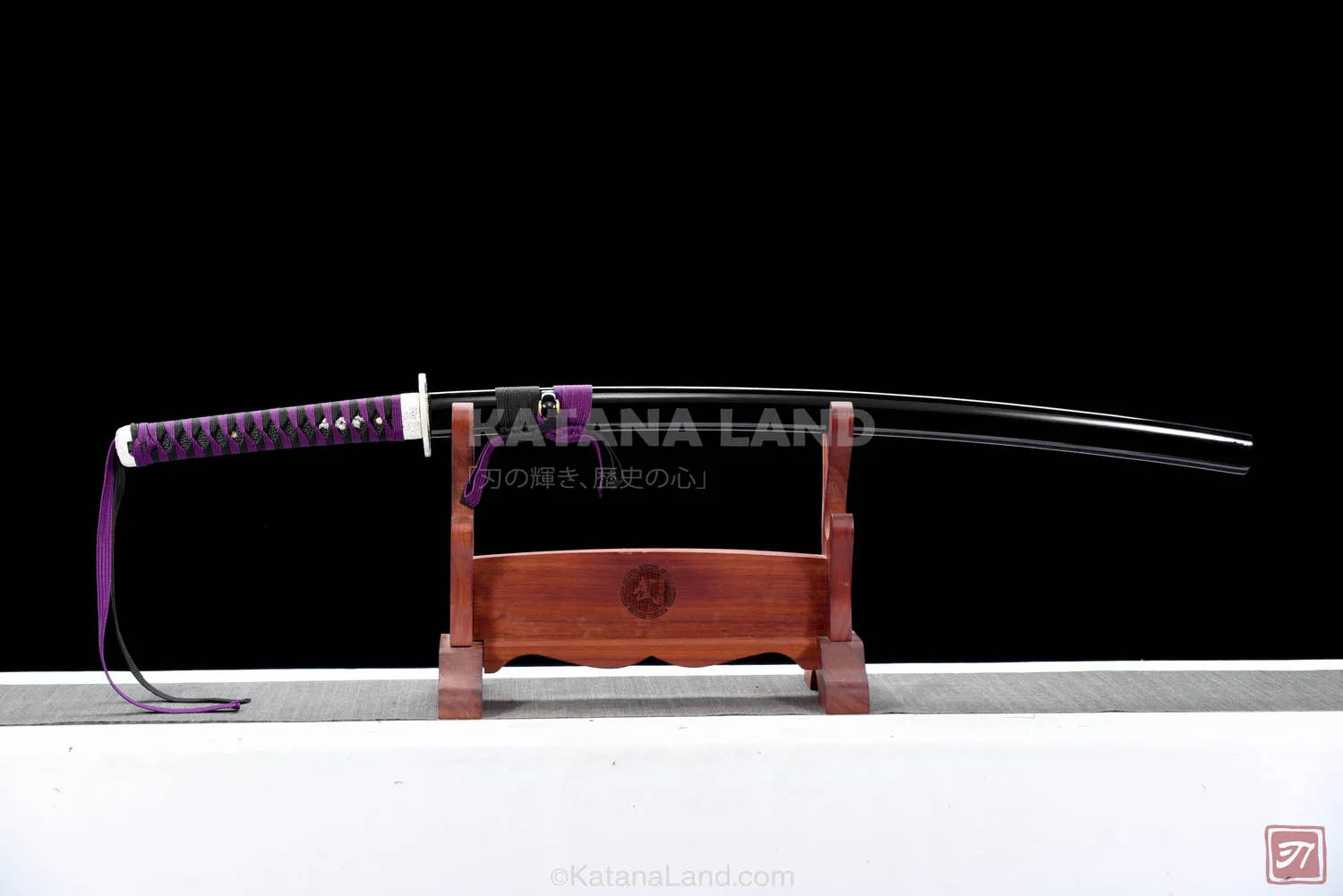 Black Samurai Katana with BO-HI Design