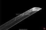 Elegant black katana with Hamon