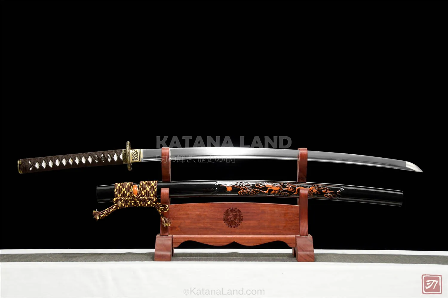 Black Samurai Katana with BO-HI