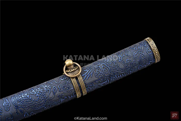 Eye-catching purple finish on this samurai katana