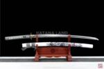 White Samurai Katana with BO-HI