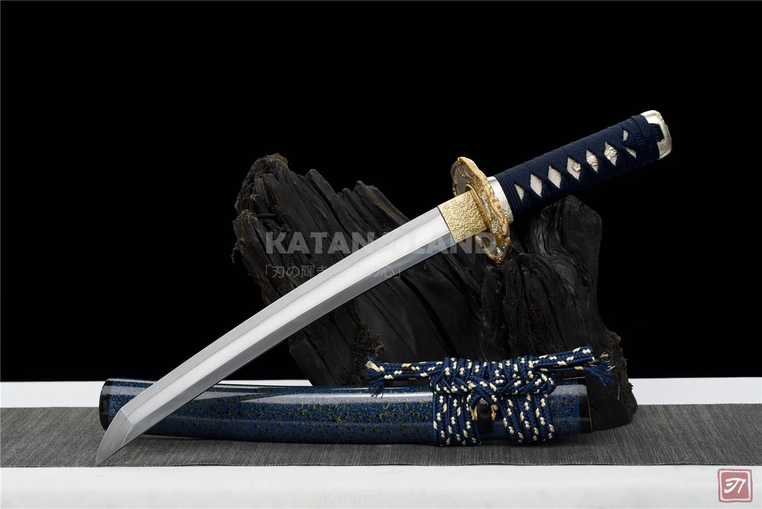 Purple Damascus Steel Samurai Katana