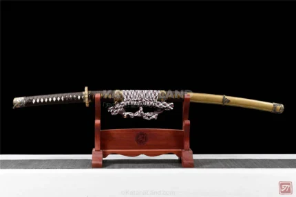 Mokuno Tachi katana with Damascus steel blade